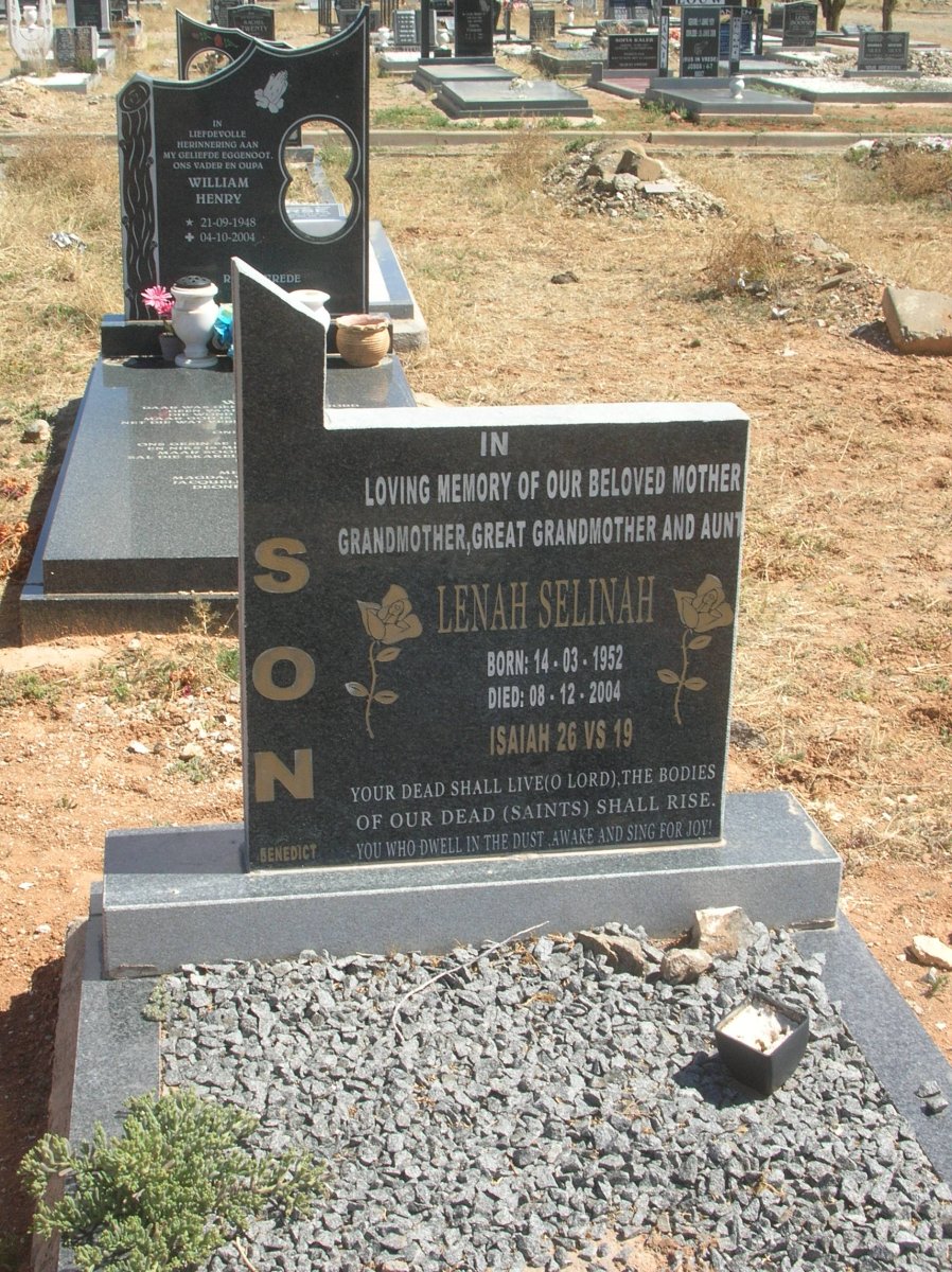 SON Lenah Selinah 1952-2004
