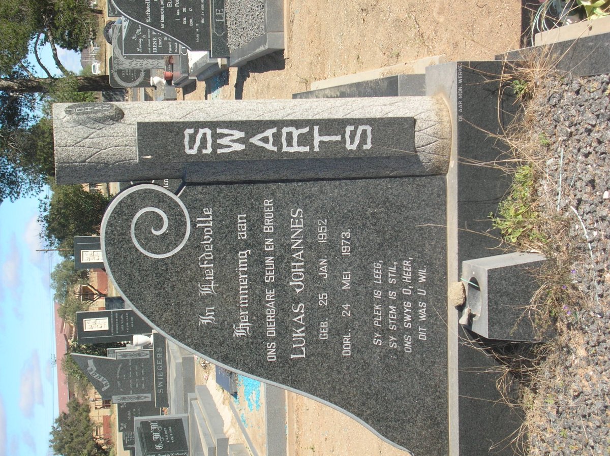 SWARTS Lukas Johannes 1952-1973