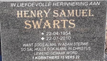 SWARTS Henry Samuel 1954-2010