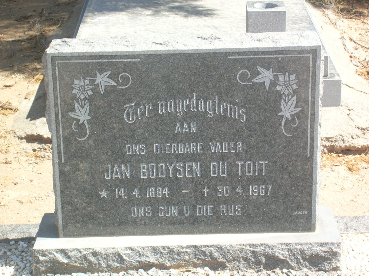 TOIT Jan Booysen, du 1884-1967