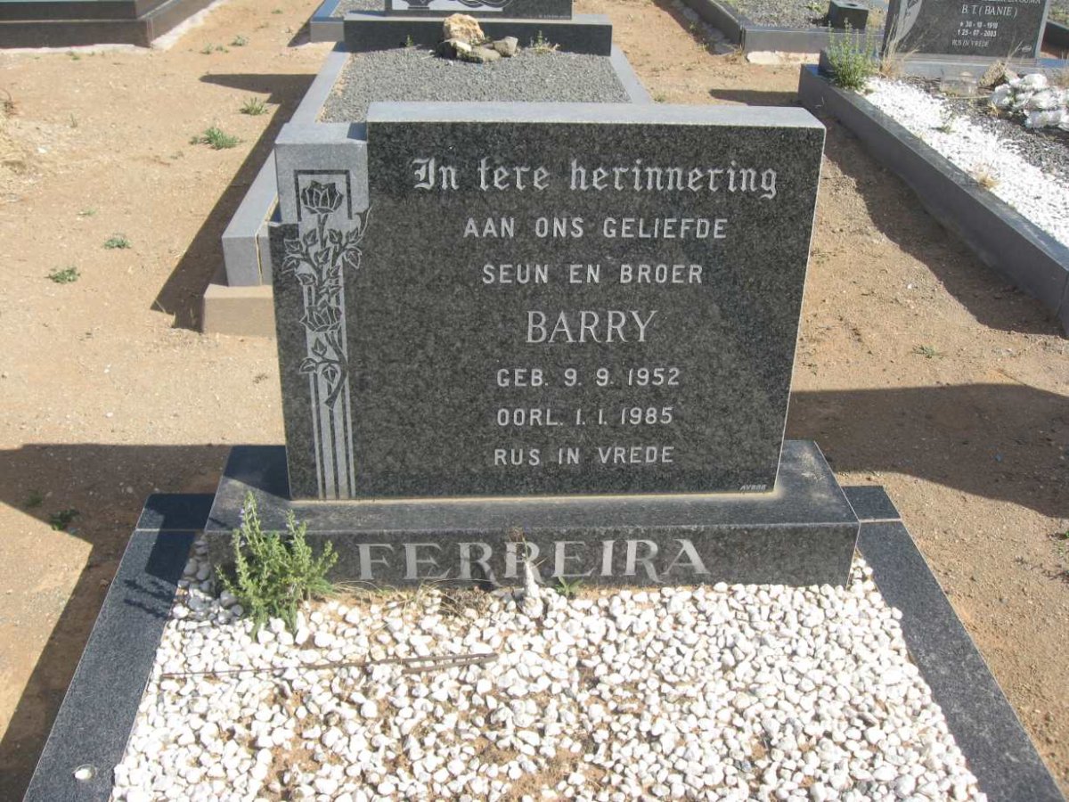 FERREIRA Barry 1952-1985