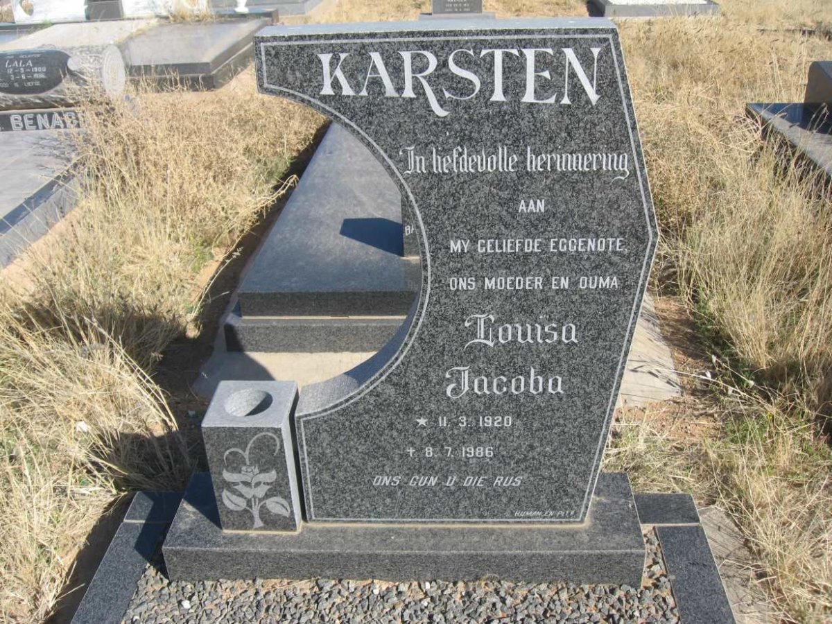 KARSTEN Louisa Jacoba 1920-1986