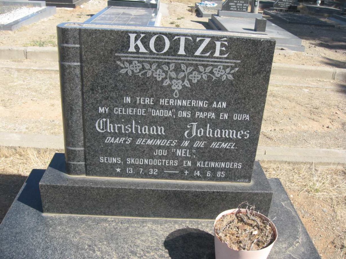 KOTZE Christiaan Johannes 1932-1985