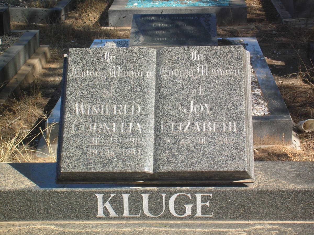 KLUGE Winifred Cornelia 1911-1997 :: KLUGE Joy Elizabeth 1943-