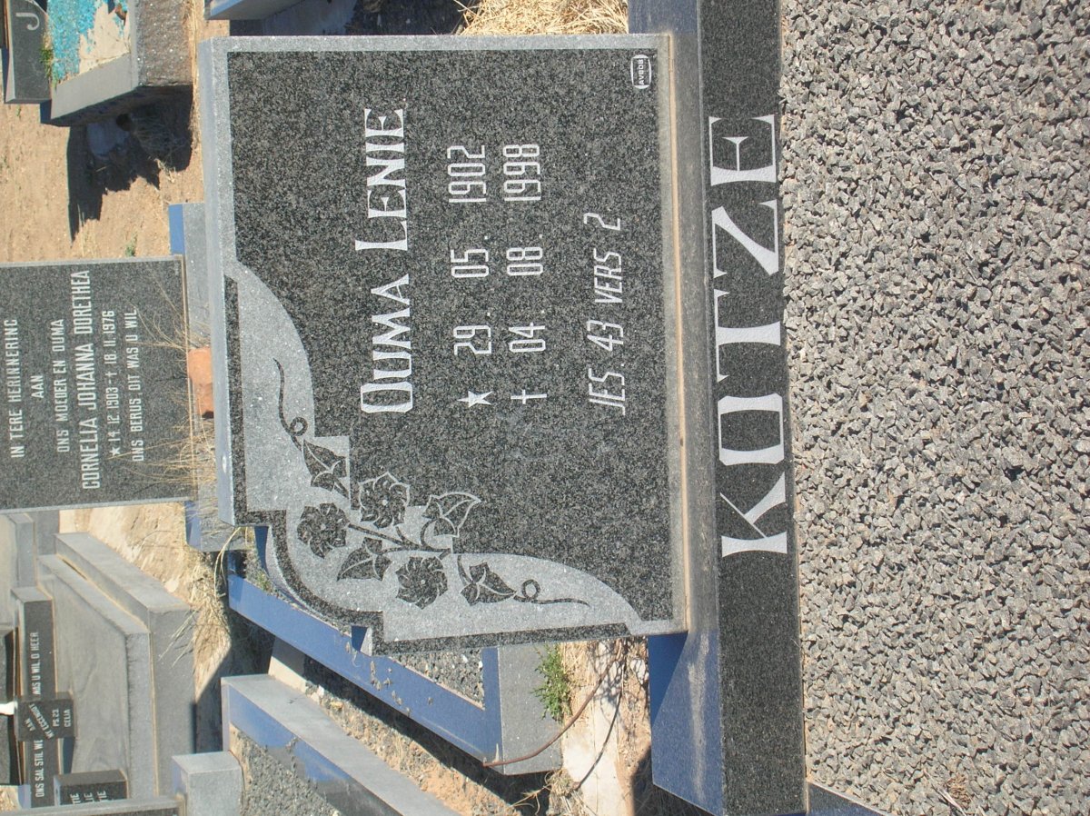 KOTZE Lenie 1902-1998