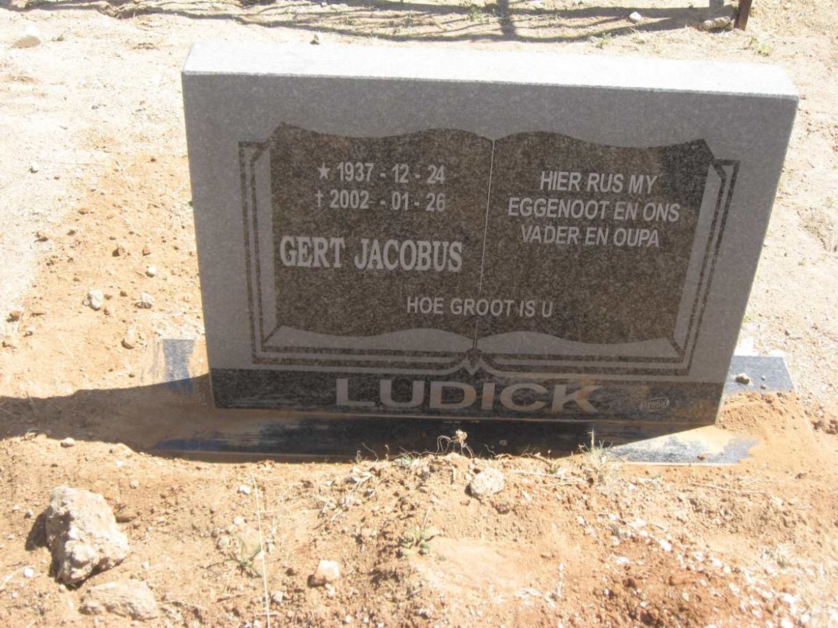 LUDICK Gert Jacobus 1937-2002