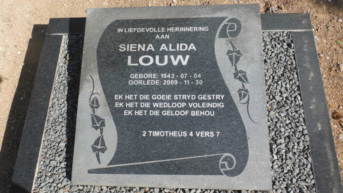 LOUW Siena Alida 1943-2009