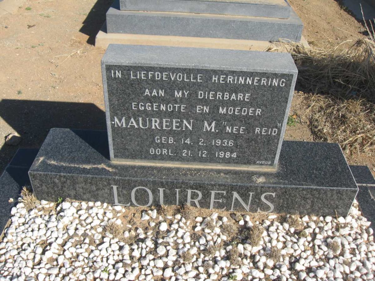 LOURENS Maureen M. nee REID 1936-1984