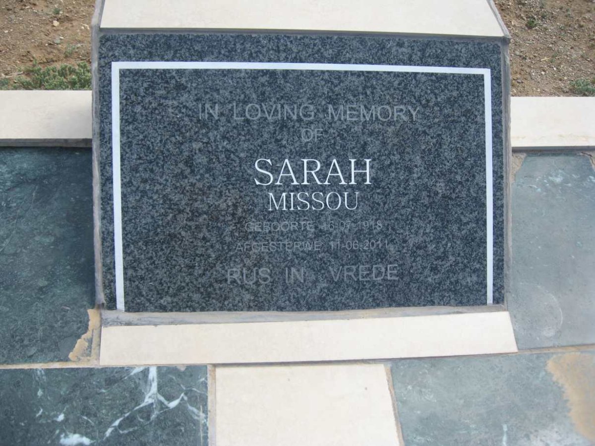 MISSOU Sarah 1918-2011