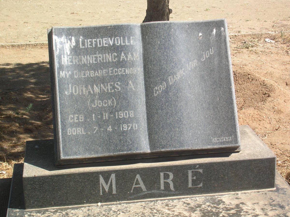 MARÉ Johannes A. 1908-1970
