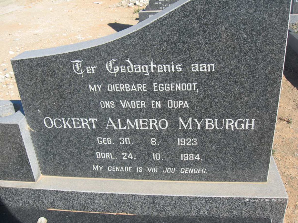 MYBURGH Ockert Almero 1923-1984