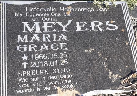 MEYERS Maria Grace 1966-2018