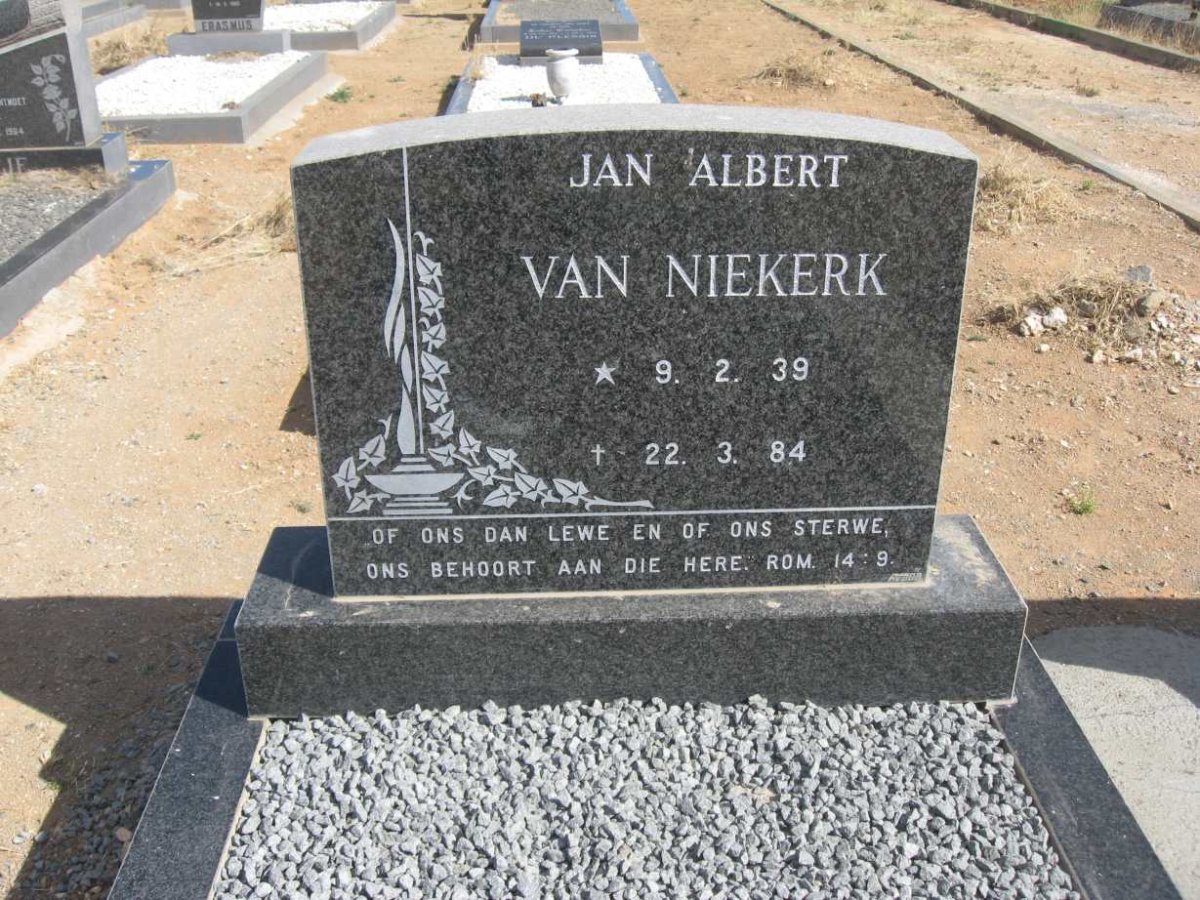NIEKERK Jan Albert, van 1939-1984