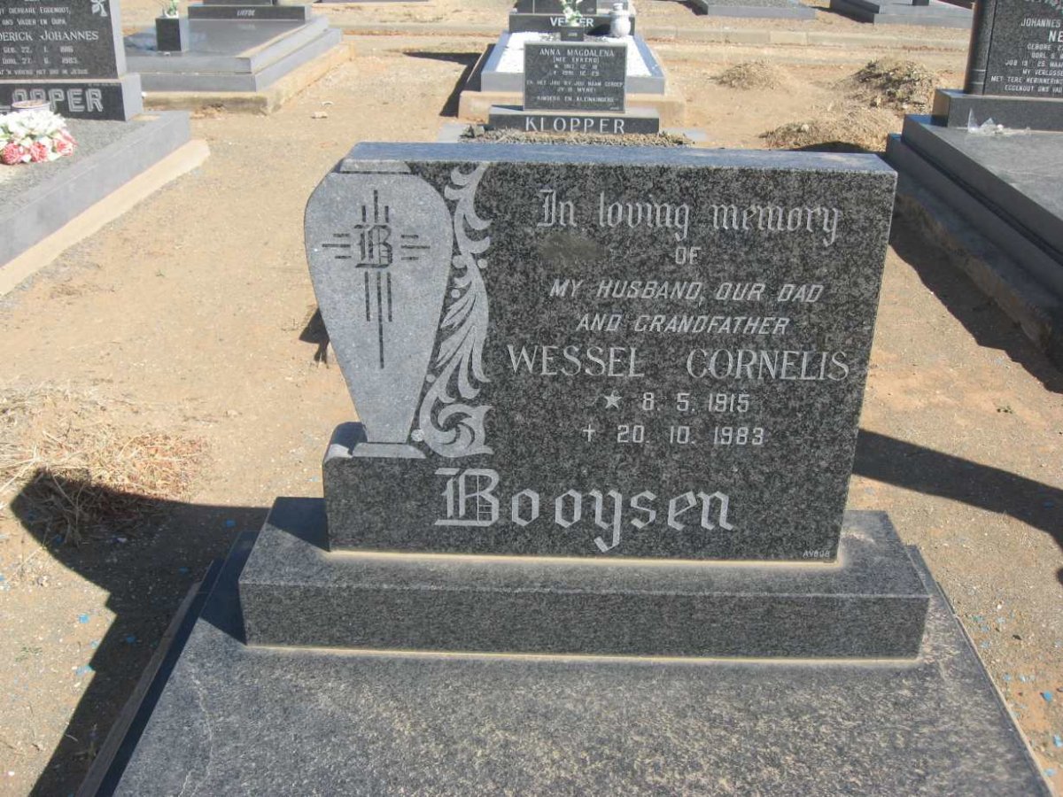 BOOYSEN Wessel Cornelis 1915-1983