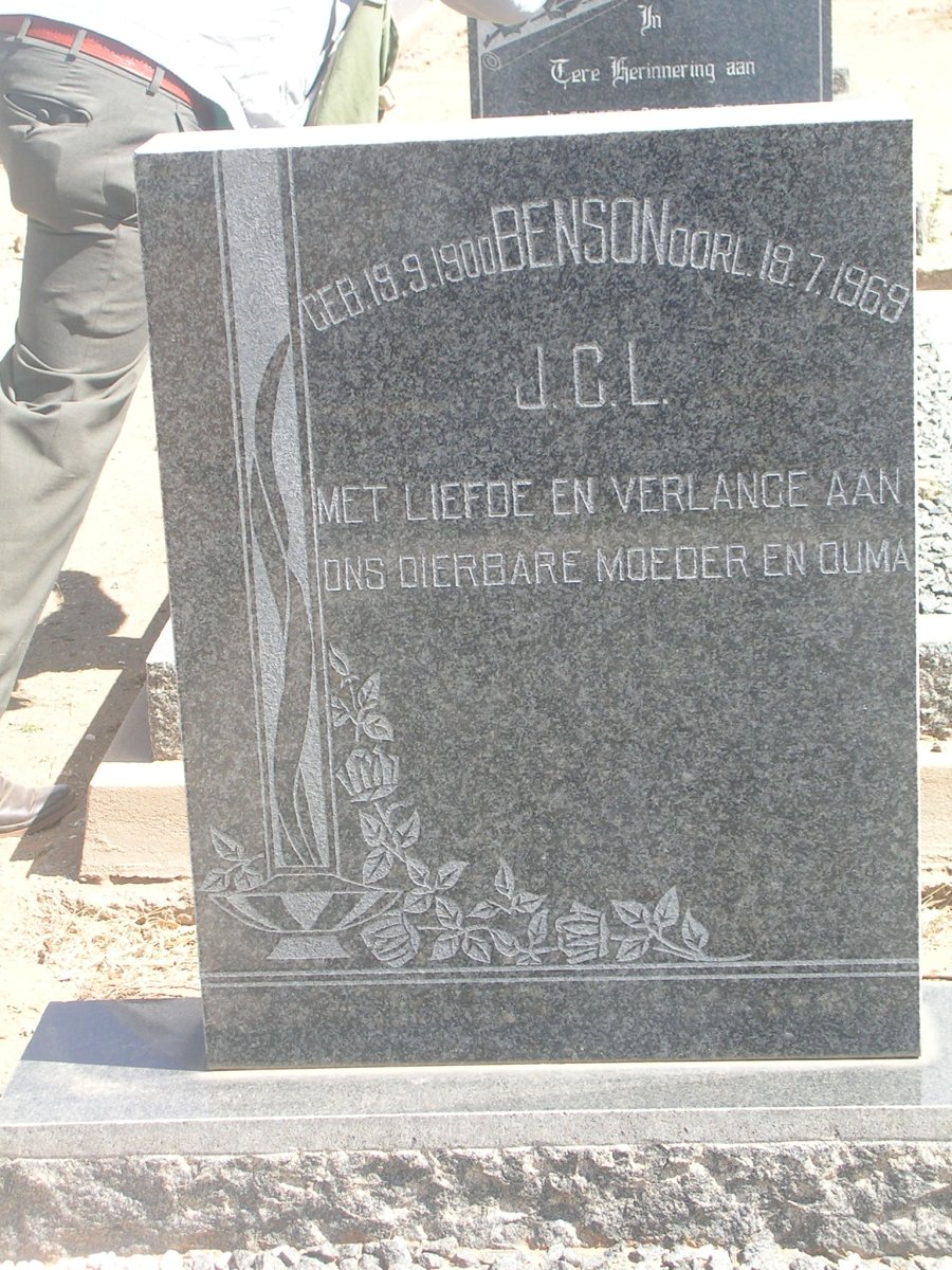 BENSON J.C.L. 1900-1969