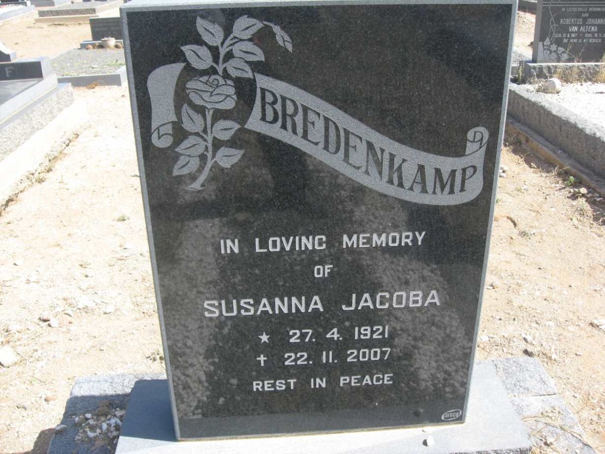 BREDENKAMP Susanna Jacoba 1921-2007