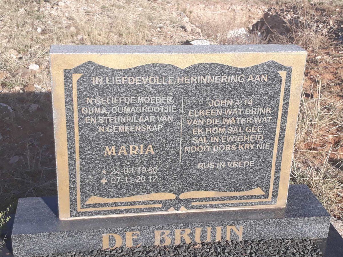 BRUIN Maria, de 1950-2012