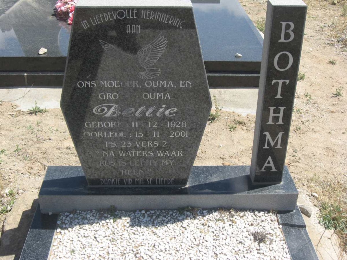 BOTHMA Bettie 1928-2001