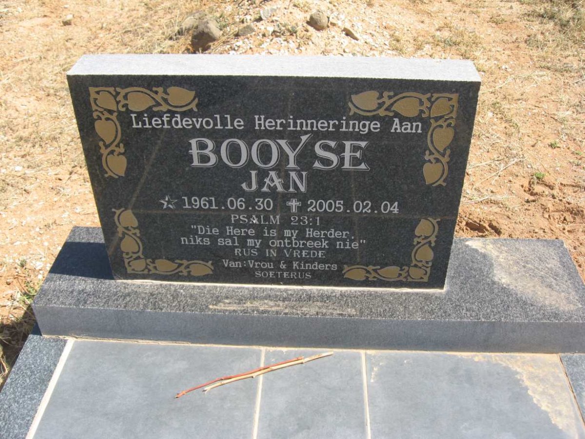 BOOYSE Jan 1961-2005