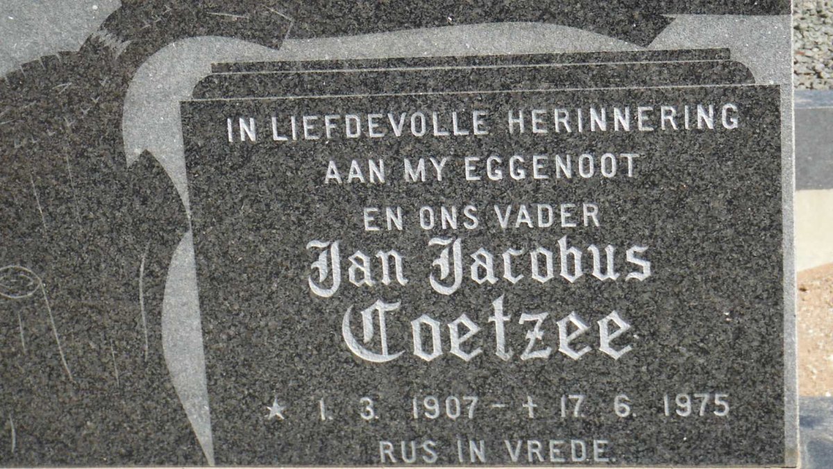 COETZEE Jan Jacobus 1907-1975