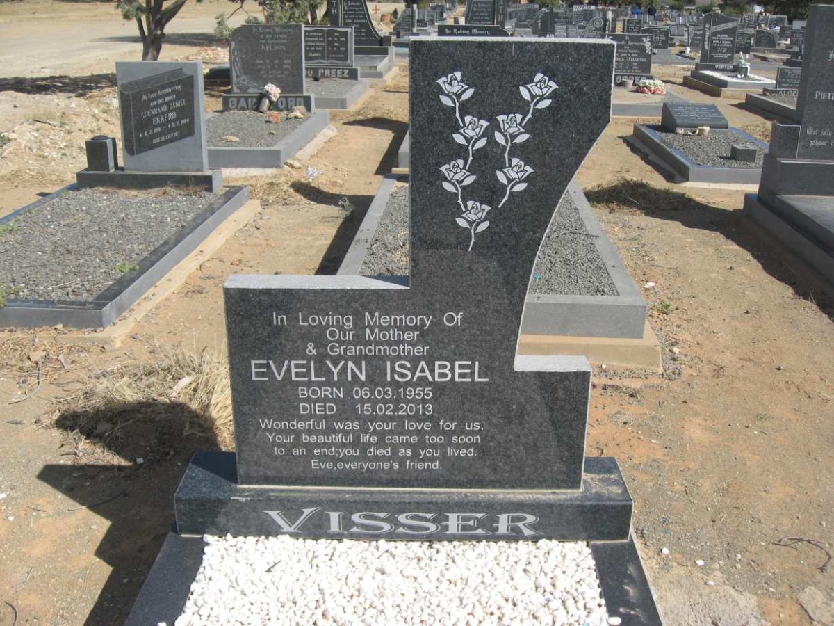VISSER Evelyn Isabel 1955-2013