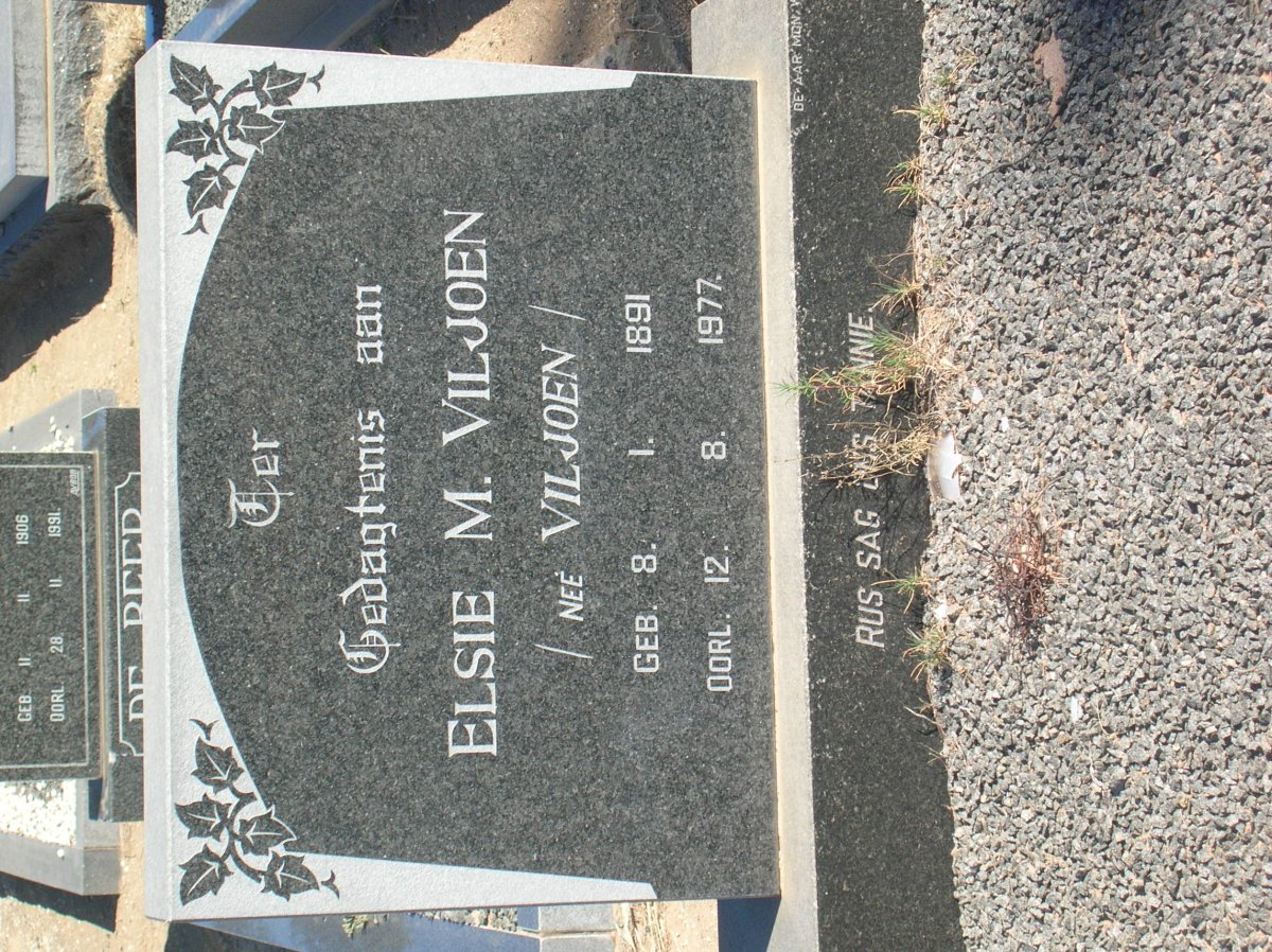 VILJOEN Elsie M. nee VILJOEN 1891-1977