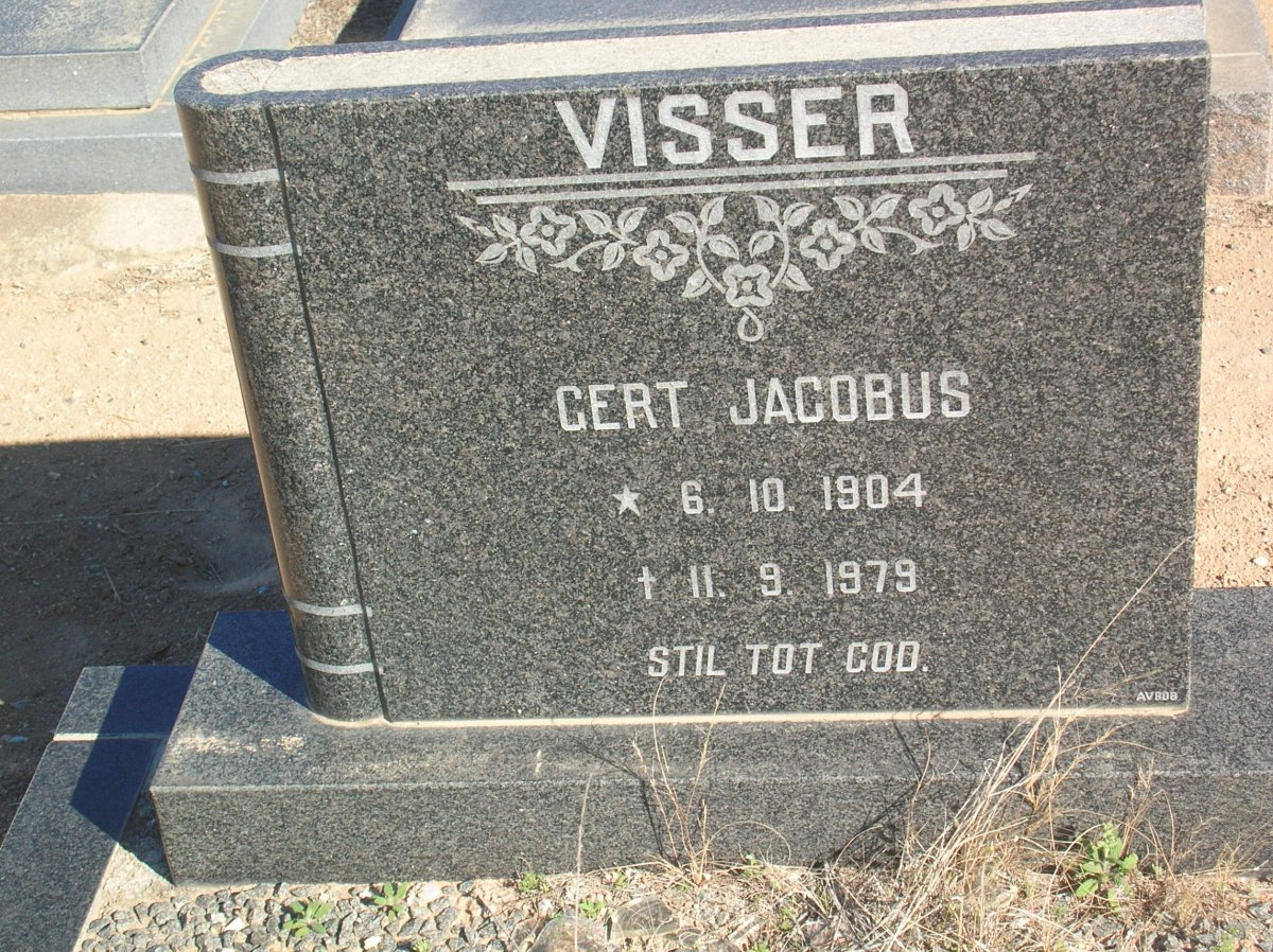 VISSER Gert Jacobus 1904-1979