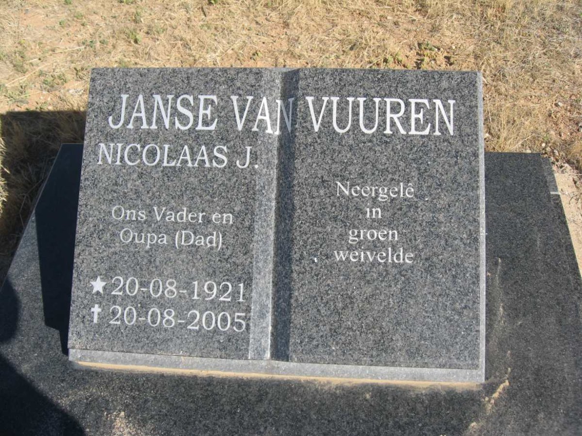 VUUREN Nicolaas J., Janse van 1921-2005