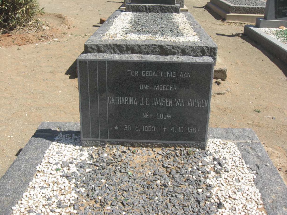 VUUREN Catharina J.E., Jansen van nee LOUW 1889-1967