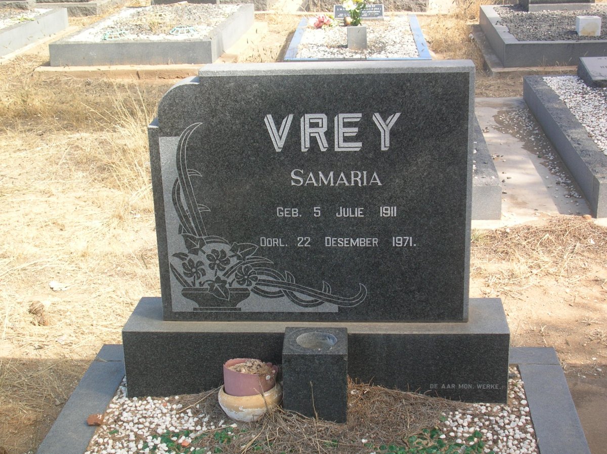 VREY Samaria 1911-1971 