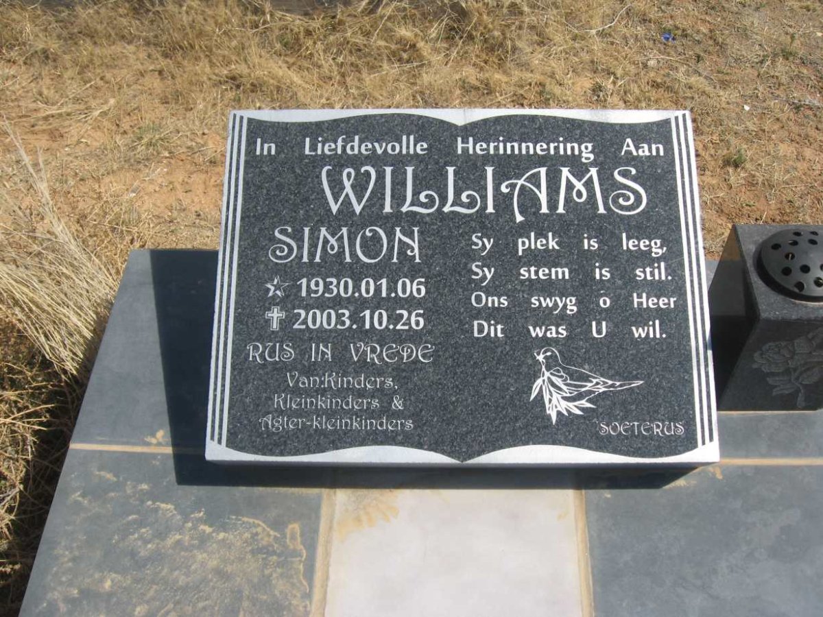 WILLIAMS Simon 1930-2003