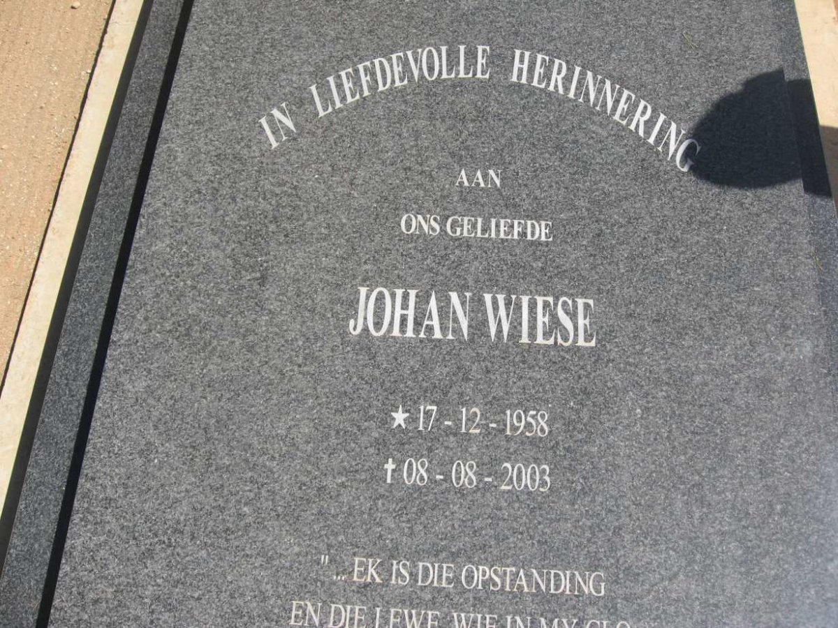WIESE Johan 1958-2003