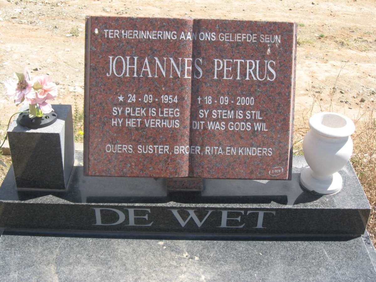 WET Johannes Petrus, de 1954-2000