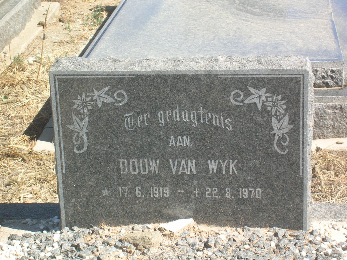 WYK Douw, van 1919-1970