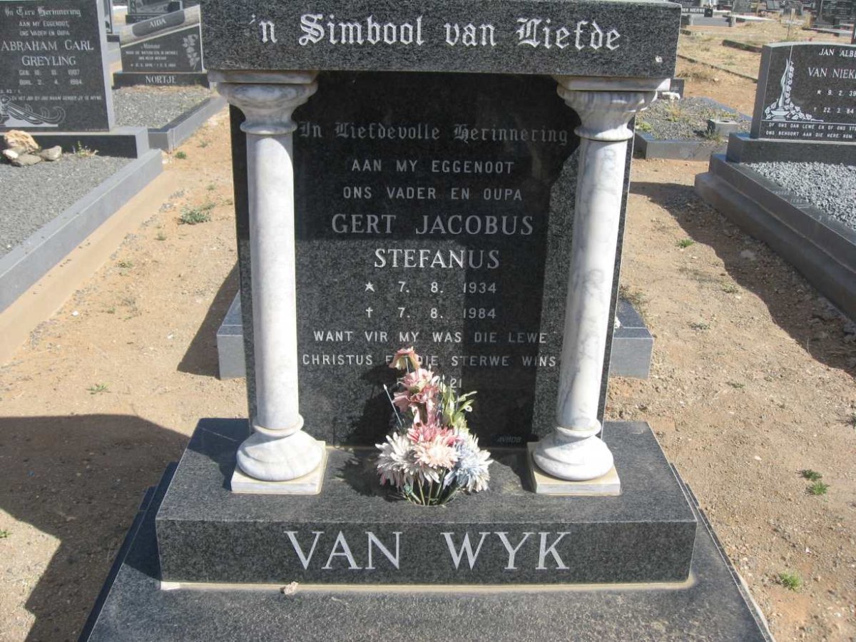 WYK Gert Jacobus Stefanus, van 1934-1984