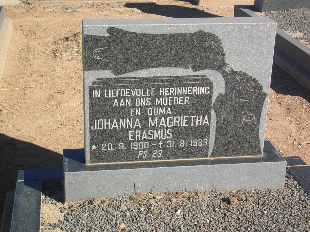 ERASMUS Johanna Magrietha 1900-1983