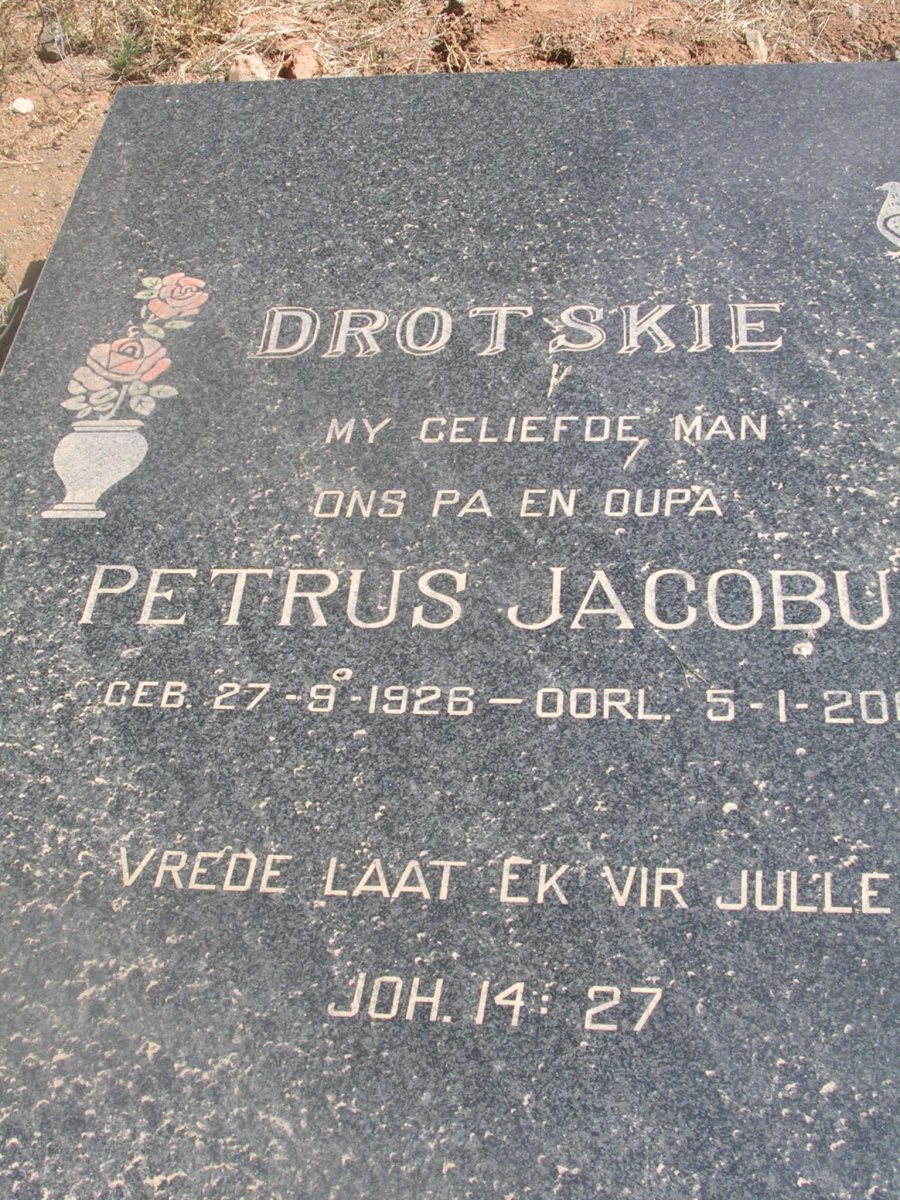 DROTSKIE Petrus Jacobus 1926-20??