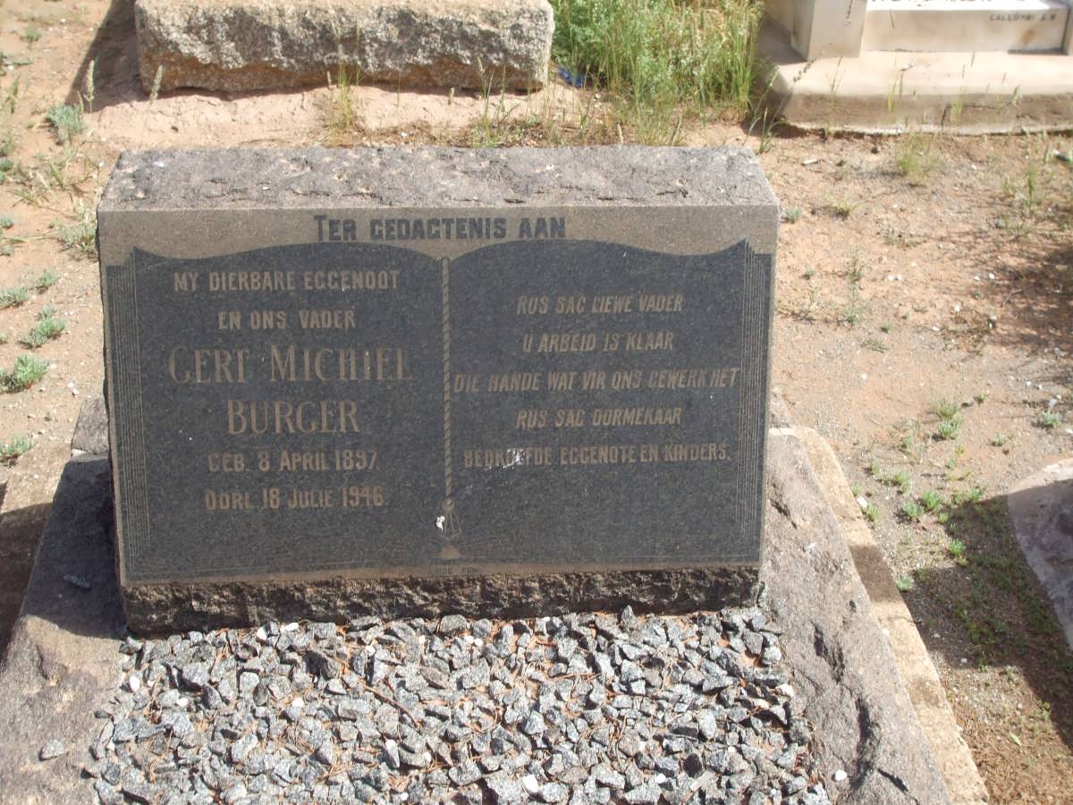 BURGER Gert Michiel 1897-1946