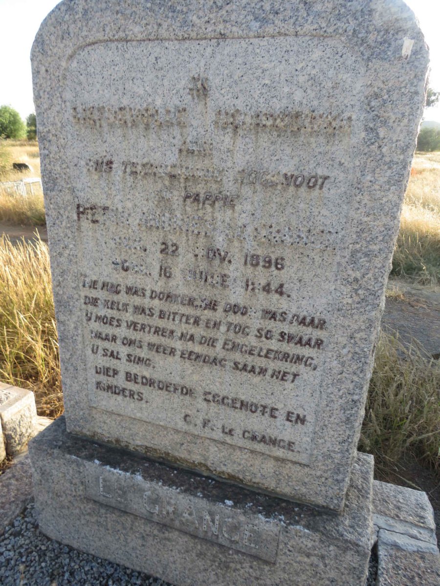 GRANGE Pieter Andries, le 1896-1944