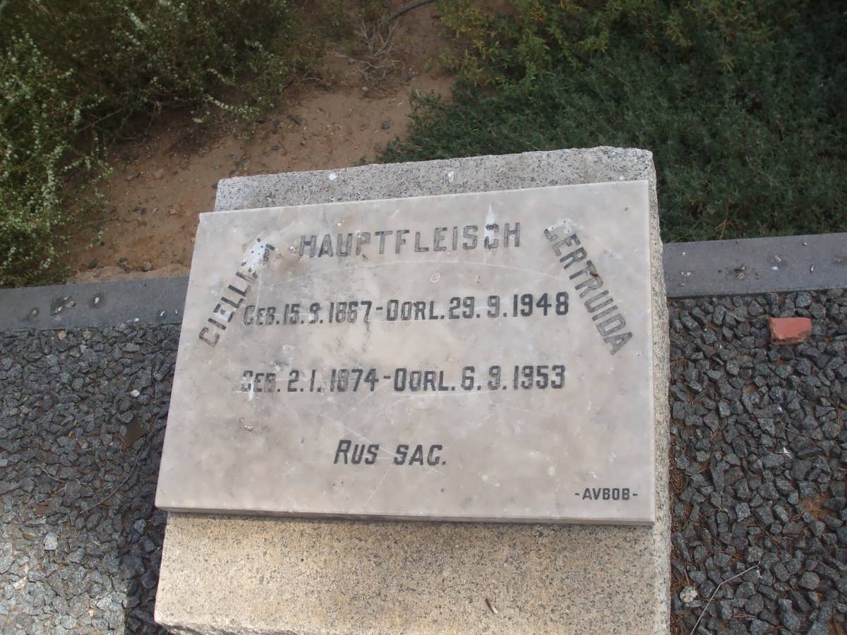 HAUPTFLEISCH Gielliam 1867-1948 & Gertruida 1874-1953