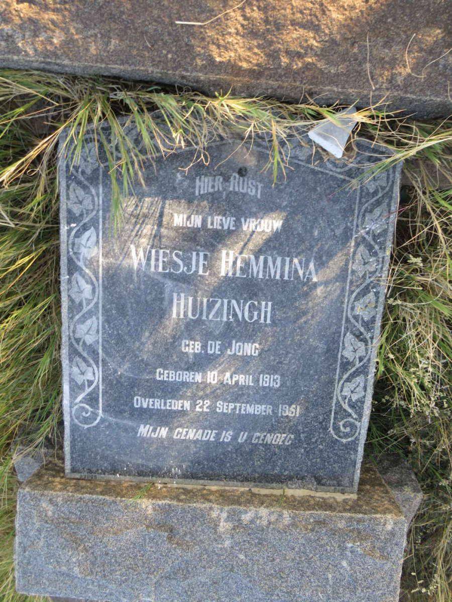 HUIZINGH Wiesje Hemmina nee DE JONG 1913-1951