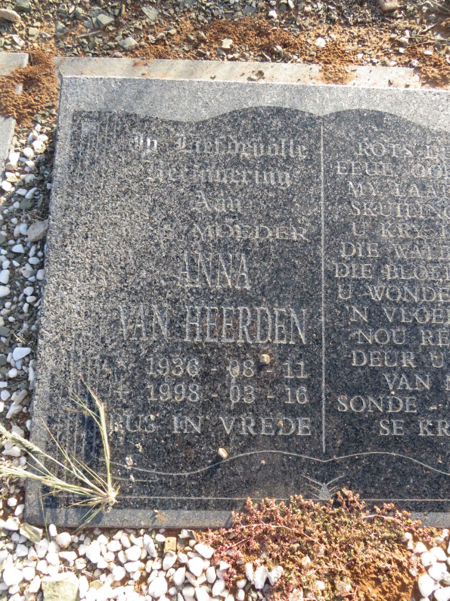 HEERDEN Anna, van 1936-1998
