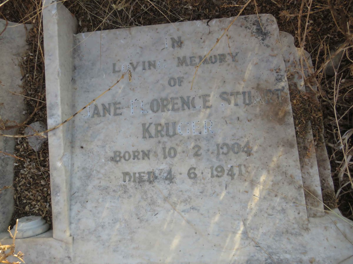 KRUGER Jane Florence Stuart 1904-1941