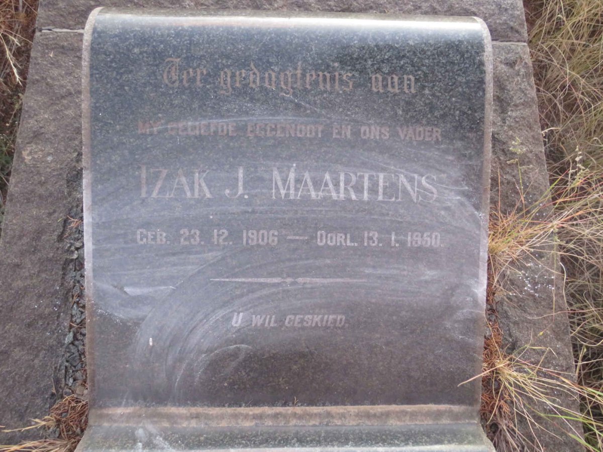 MAARTENS Izak J. 1906-1950