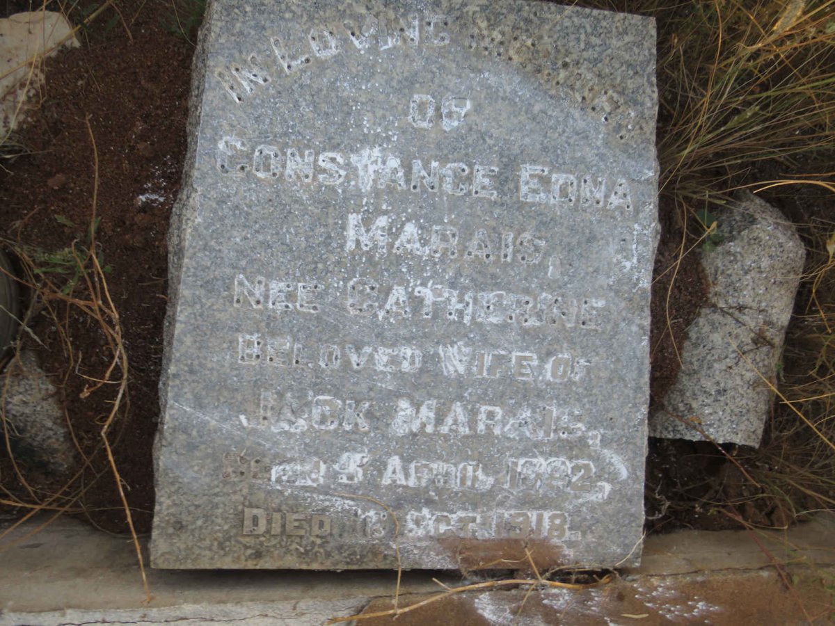 MARAIS Constance Edna nee CATHERINE 18?2-1918