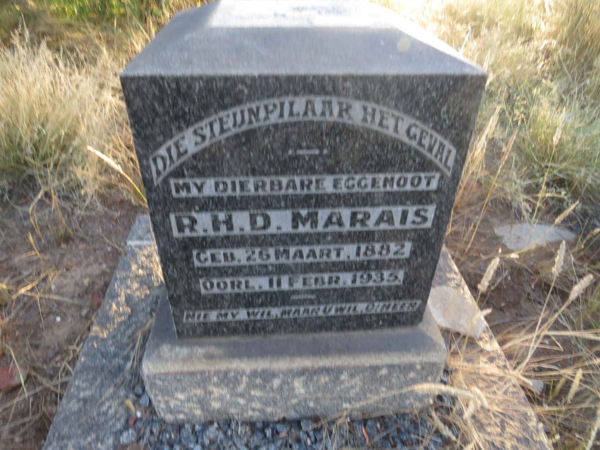 MARAIS R.H.D. 1882-1935