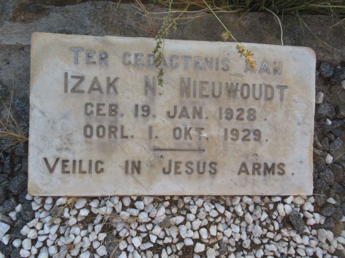 NIEUWOUDT Izak N. 1928-1929