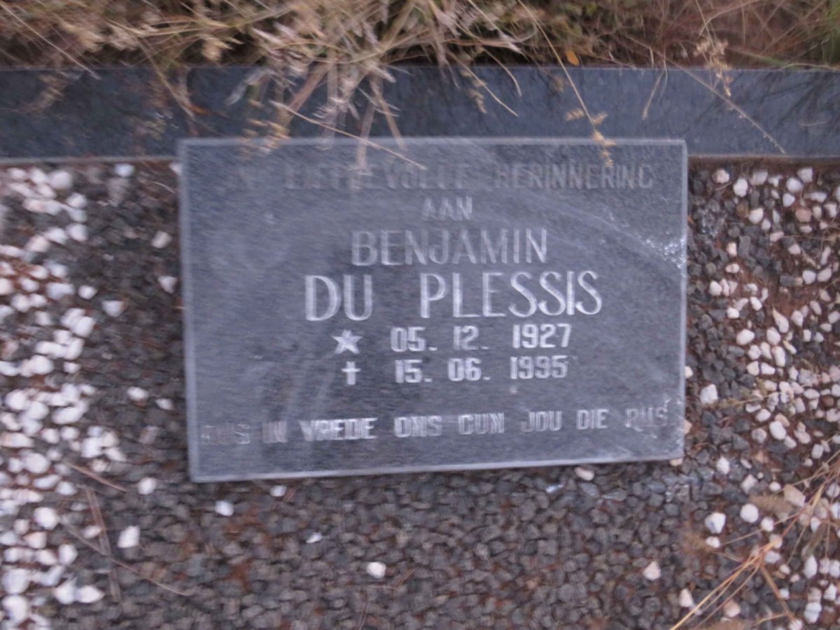 PLESSIS Benjamin, du 1927-1995