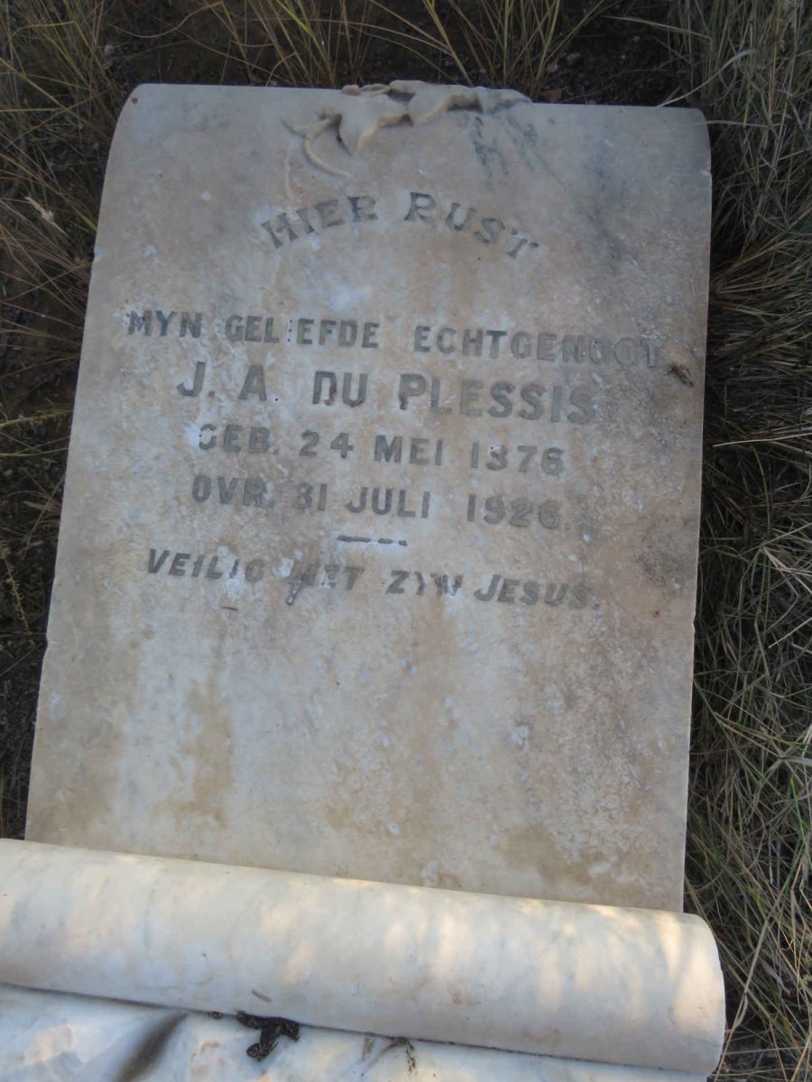 PLESSIS J.A., du 1876-1926