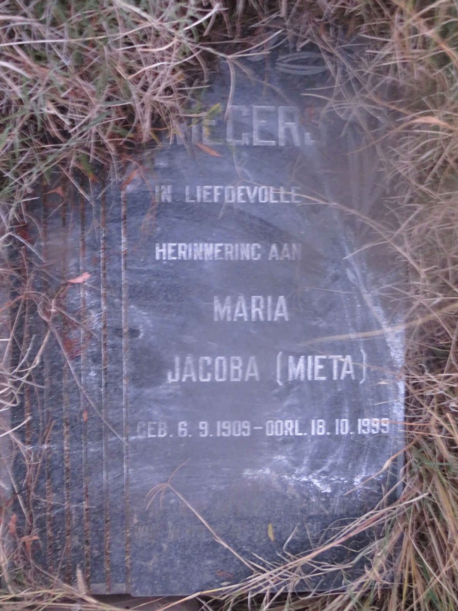 SWIEGERS Maria Jacoba 1909-1999